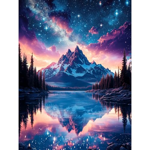 HEIBAGO 5D Diamond Painting Für Erwachsene, Berge Rhinestone Embroidery Diamant Painting Set, DIY Full Drill Diamant Malerei Kits Landschaft Diamond Art Bilder Für Anfänger, Home Dekor 30 * 40cm HEIBAGO 5D Diamond Painting Für Erwachsene, Berge Rhinestone Embroidery Diamant Painting Set, DIY Full Drill Diamant Malerei Kits Landschaft Diamond Art Bilder Für Anfänger, Home Dekor 30 * 40cm von HEIBAGO