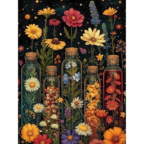HEIBAGO 5D Diamond Painting Für Erwachsene, Blumen Rhinestone Embroidery Diamant Painting Set, DIY Full Drill Diamant Malerei Kits Landschaft Diamond Art Bilder Für Home Dekor 30 * 40cm von HEIBAGO