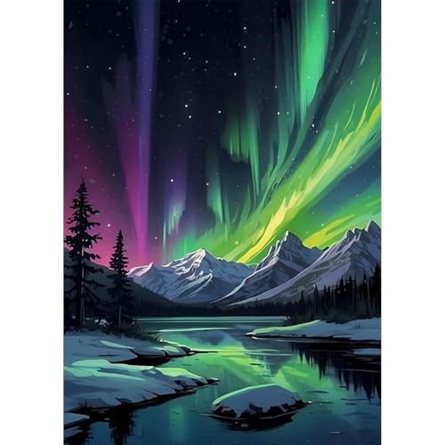 HEIBAGO 5D Diamond Painting Für Erwachsene, Bunter Fluss Rhinestone Embroidery Diamant Painting Set, DIY Full Drill Diamant Malerei Kits Kiefer Diamond Art Bilder Für Anfänger, Home Dekor 30 * 40cm HEIBAGO 5D Diamond Painting Für Erwachsene, Bunter Fluss Rhinestone Embroidery Diamant Painting Set, DIY Full Drill Diamant Malerei Kits Kiefer Diamond Art Bilder Für Anfänger, Home Dekor 30 * 40cm von HEIBAGO