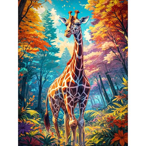 HEIBAGO 5D Diamond Painting Für Erwachsene, Giraffe Rhinestone Embroidery Diamant Painting Set, DIY Full Drill Diamant Malerei Kits Landschaft Diamond Art Bilder Für Anfänger, Home Dekor 30 * 40cm HEIBAGO 5D Diamond Painting Für Erwachsene, Giraffe Rhinestone Embroidery Diamant Painting Set, DIY Full Drill Diamant Malerei Kits Landschaft Diamond Art Bilder Für Anfänger, Home Dekor 30 * 40cm von HEIBAGO