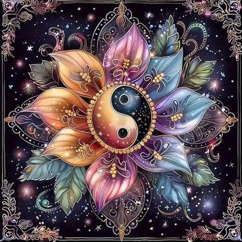 HEIBAGO 5D Diamond Painting Für Erwachsene, Tai Chi Blume Rhinestone Embroidery Diamant Painting Set, DIY Full Drill Diamant Malerei Kits Diamond Art Bilder Für Anfänger, Home Dekor 30 * 30cm HEIBAGO 5D Diamond Painting Für Erwachsene, Tai Chi Blume Rhinestone Embroidery Diamant Painting Set, DIY Full Drill Diamant Malerei Kits Diamond Art Bilder Für Anfänger, Home Dekor 30 * 30cm von HEIBAGO
