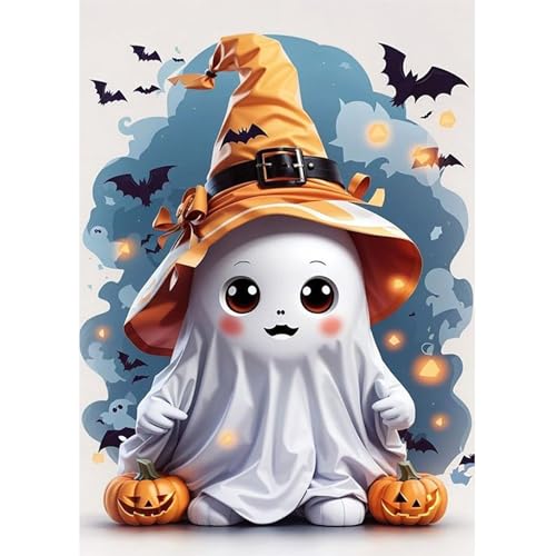 HEIBAGO 5D Diamond Painting Für Erwachsene,Halloween Gespenst Rhinestone Embroidery Diamant Painting Set, DIY Full Drill Diamant Malerei Kits Halloween Kürbis Diamond Art Bilder Für Home Dekor 30*40cm HEIBAGO 5D Diamond Painting Für Erwachsene,Halloween Gespenst Rhinestone Embroidery Diamant Painting Set, DIY Full Drill Diamant Malerei Kits Halloween Kürbis Diamond Art Bilder Für Home Dekor 30*40cm von HEIBAGO