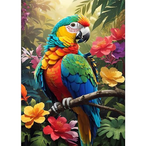 HEIBAGO 5D Papagei Diamond Painting, Blumen Full Drill Diamant Painting Sets Für Erwachsene Anfänger, DIY Cross Embroidery Diamant Kunst Tiere Diamond Art Bilder Für Home Wand Dekor 30 * 40cm HEIBAGO 5D Papagei Diamond Painting, Blumen Full Drill Diamant Painting Sets Für Erwachsene Anfänger, DIY Cross Embroidery Diamant Kunst Tiere Diamond Art Bilder Für Home Wand Dekor 30 * 40cm von HEIBAGO