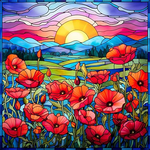 HEIBAGO Blumen 5D Diamond Painting, Berg Full Drill Diamant Painting Sets Für Erwachsene Anfänger, DIY Cross Embroidery Diamant Kunst Sonnenuntergang Diamond Art Bilder Für Home Wand Dekor 30 * 30cm HEIBAGO Blumen 5D Diamond Painting, Berg Full Drill Diamant Painting Sets Für Erwachsene Anfänger, DIY Cross Embroidery Diamant Kunst Sonnenuntergang Diamond Art Bilder Für Home Wand Dekor 30 * 30cm von HEIBAGO