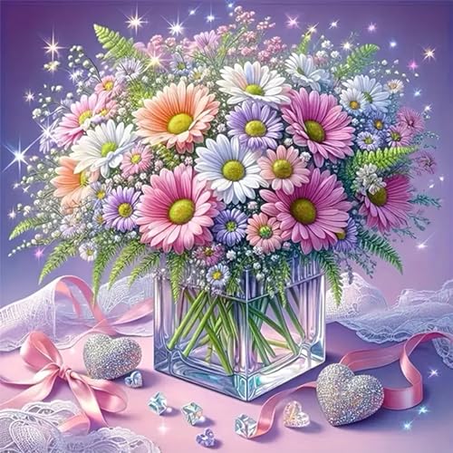 HEIBAGO Blumen Diamond Painting Für Anfänger, 5D Blumenvase Full Drill Diamant Painting Erwachsene, DIY Cross Embroidery Diamant Kunst Sets Diamond Art Bilder Für Wanddekor 30 * 30cm HEIBAGO Blumen Diamond Painting Für Anfänger, 5D Blumenvase Full Drill Diamant Painting Erwachsene, DIY Cross Embroidery Diamant Kunst Sets Diamond Art Bilder Für Wanddekor 30 * 30cm von HEIBAGO