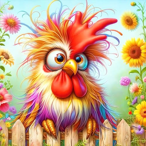 HEIBAGO Blumen Diamond Painting Für Anfänger, 5D Huhn Full Drill Diamant Painting Erwachsene, DIY Cross Embroidery Diamant Kunst Sets Tiere Diamond Art Bilder Für Wanddekor 30 * 30cm HEIBAGO Blumen Diamond Painting Für Anfänger, 5D Huhn Full Drill Diamant Painting Erwachsene, DIY Cross Embroidery Diamant Kunst Sets Tiere Diamond Art Bilder Für Wanddekor 30 * 30cm von HEIBAGO
