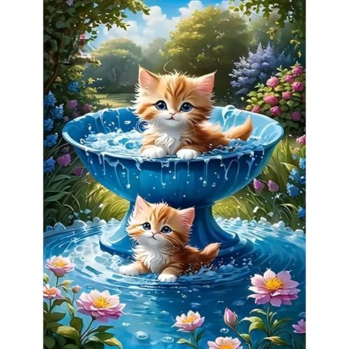 HEIBAGO Diamond Painting Adult Diamond Pictures Katze Im Springbrunnen 5D DIY Diamond Painting Pictures Diamond Painting Set, Craft Set Adults Painting Embroidery for Home Wall Decor 30 x 40 cm HEIBAGO Diamond Painting Adult Diamond Pictures Katze Im Springbrunnen 5D DIY Diamond Painting Pictures Diamond Painting Set, Craft Set Adults Painting Embroidery for Home Wall Decor 30 x 40 cm von HEIBAGO