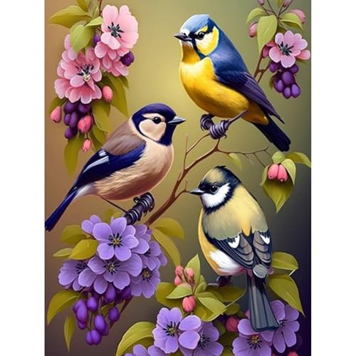 HEIBAGO Diamond Painting Für Anfänger, 5D Vögel Full Drill Diamant Painting Erwachsene, DIY Cross Embroidery Diamant Kunst Sets Landschaft Diamond Art Bilder Für Wanddekor 30 * 40cm HEIBAGO Diamond Painting Für Anfänger, 5D Vögel Full Drill Diamant Painting Erwachsene, DIY Cross Embroidery Diamant Kunst Sets Landschaft Diamond Art Bilder Für Wanddekor 30 * 40cm von HEIBAGO