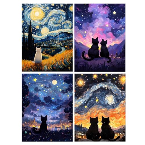 HEIBAGO Diamond Painting Pfau, 2 Pack Sternenhimmel Diamant Painting Bilder für Erwachsene Kinder, Full Drill Diamond Art Katze Diamant Malerei Set für Heimdecor 30x40cm HEIBAGO Diamond Painting Pfau, 2 Pack Sternenhimmel Diamant Painting Bilder für Erwachsene Kinder, Full Drill Diamond Art Katze Diamant Malerei Set für Heimdecor 30x40cm von HEIBAGO