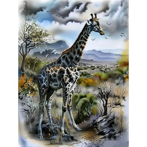 HEIBAGO Giraffe Diamond Painting Für Anfänger, 5D Tier Full Drill Diamant Painting Erwachsene, DIY Cross Embroidery Diamant Kunst Sets Landschaft Diamond Art Bilder Für Wanddekor 30 * 40cm HEIBAGO Giraffe Diamond Painting Für Anfänger, 5D Tier Full Drill Diamant Painting Erwachsene, DIY Cross Embroidery Diamant Kunst Sets Landschaft Diamond Art Bilder Für Wanddekor 30 * 40cm von HEIBAGO