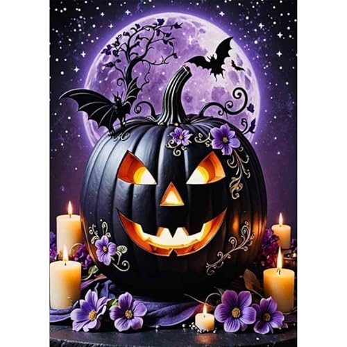 HEIBAGO Halloween Kürbis Diamond Painting Für Anfänger, 5D Full Drill Diamant Painting Erwachsene, DIY Cross Embroidery Diamant Kunst Sets Halloween Diamond Art Bilder Für Wanddekor 30 * 40cm HEIBAGO Halloween Kürbis Diamond Painting Für Anfänger, 5D Full Drill Diamant Painting Erwachsene, DIY Cross Embroidery Diamant Kunst Sets Halloween Diamond Art Bilder Für Wanddekor 30 * 40cm von HEIBAGO
