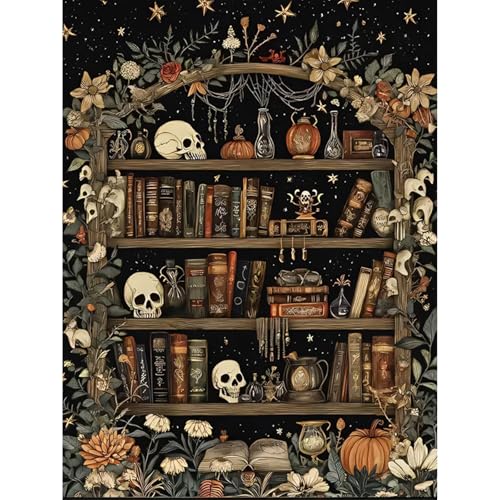 HEIBAGO Halloween Malen nach Zahlen für Erwachsene, DIY Halloween Bücherregal Malen nach Zahlen Bausätze, Malen nach Zahlen Bausätze Ölfarbe nach Zahlen Kunsthandwerk Bilder für Wanddekor,30X40cm HEIBAGO Halloween Malen nach Zahlen für Erwachsene, DIY Halloween Bücherregal Malen nach Zahlen Bausätze, Malen nach Zahlen Bausätze Ölfarbe nach Zahlen Kunsthandwerk Bilder für Wanddekor,30X40cm von HEIBAGO