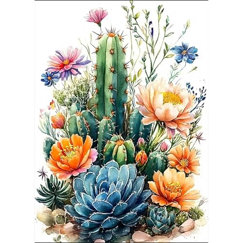 HEIBAGO Kaktus Diamond Painting Für Anfänger, 5D Blume Full Drill Diamant Painting Erwachsene, DIY Cross Embroidery Diamant Kunst Sets Sukkulente Diamond Art Bilder Für Wanddekor 30 * 40cm HEIBAGO Kaktus Diamond Painting Für Anfänger, 5D Blume Full Drill Diamant Painting Erwachsene, DIY Cross Embroidery Diamant Kunst Sets Sukkulente Diamond Art Bilder Für Wanddekor 30 * 40cm von HEIBAGO