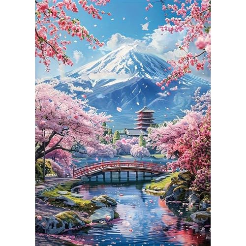 HEIBAGO Landschaft Diamond Painting Für Anfänger, 5D Kirschblüte Full Drill Diamant Painting Erwachsene, DIY Cross Embroidery Diamant Kunst Sets Fluss Diamond Art Bilder Für Gifts, Wanddekor 30*40cm HEIBAGO Landschaft Diamond Painting Für Anfänger, 5D Kirschblüte Full Drill Diamant Painting Erwachsene, DIY Cross Embroidery Diamant Kunst Sets Fluss Diamond Art Bilder Für Gifts, Wanddekor 30*40cm von HEIBAGO