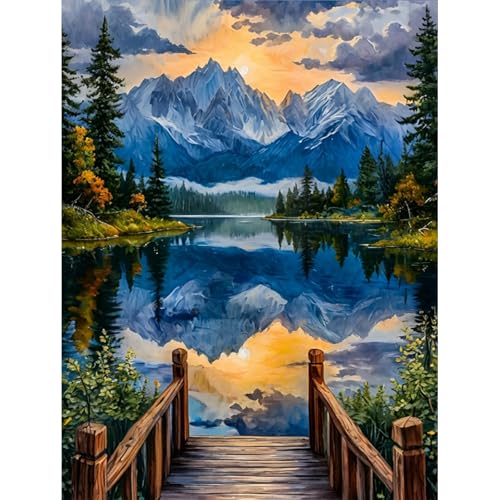 HEIBAGO Landschaft Malen nach Zahlen für Erwachsene, DIY Berge Malen nach Zahlen Bausätze, Malen nach Zahlen Bausätze für Anfänger Ölfarbe nach Zahlen Fluss Kunsthandwerk Bilder für Wanddekor,30X40cm HEIBAGO Landschaft Malen nach Zahlen für Erwachsene, DIY Berge Malen nach Zahlen Bausätze, Malen nach Zahlen Bausätze für Anfänger Ölfarbe nach Zahlen Fluss Kunsthandwerk Bilder für Wanddekor,30X40cm von HEIBAGO