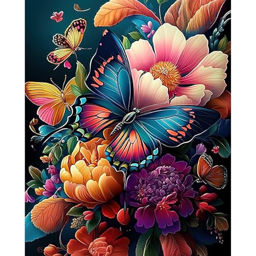 HEIBAGO Malen nach Zahlen für Erwachsene, Blume Schmetterling Ölmalerei Malen nach Zahlen Kits für Anfänger, DIY Malen nach Zahlen Leinwand Landschaft Kunstbilder für Geburtstagsgeschenke 40x50cm HEIBAGO Malen nach Zahlen für Erwachsene, Blume Schmetterling Ölmalerei Malen nach Zahlen Kits für Anfänger, DIY Malen nach Zahlen Leinwand Landschaft Kunstbilder für Geburtstagsgeschenke 40x50cm von HEIBAGO