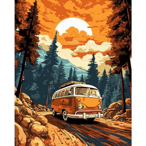 HEIBAGO Malen nach Zahlen für Erwachsene, DIY Bus Malen nach Zahlen Bausätze für Anfänger,Malen nach Zahlen Bausätze für Anfänger Ölfarbe nach Zahlen Landschaft Kunstwerk Bilder für Wanddekor,40x50cm HEIBAGO Malen nach Zahlen für Erwachsene, DIY Bus Malen nach Zahlen Bausätze für Anfänger,Malen nach Zahlen Bausätze für Anfänger Ölfarbe nach Zahlen Landschaft Kunstwerk Bilder für Wanddekor,40x50cm von HEIBAGO