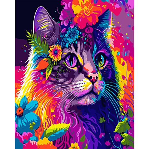 HEIBAGO Malen nach Zahlen für Erwachsene, DIY Katze Malen nach Zahlen Bausätze für Anfänger, Malen nach Zahlen Bausätze für Anfänger Ölfarbe nach Zahlen Blumen Kunstwerk Bilder für Heimdekor, 40x50cm HEIBAGO Malen nach Zahlen für Erwachsene, DIY Katze Malen nach Zahlen Bausätze für Anfänger, Malen nach Zahlen Bausätze für Anfänger Ölfarbe nach Zahlen Blumen Kunstwerk Bilder für Heimdekor, 40x50cm von HEIBAGO