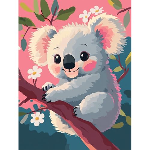 HEIBAGO Malen nach Zahlen für Erwachsene, Koala Ölmalerei Malen nach Zahlen Kits für Anfänger, DIY Malen nach Zahlen Leinwand Tiere Kunstbilder für Geburtstagsgeschenke,30X40cm HEIBAGO Malen nach Zahlen für Erwachsene, Koala Ölmalerei Malen nach Zahlen Kits für Anfänger, DIY Malen nach Zahlen Leinwand Tiere Kunstbilder für Geburtstagsgeschenke,30X40cm von HEIBAGO