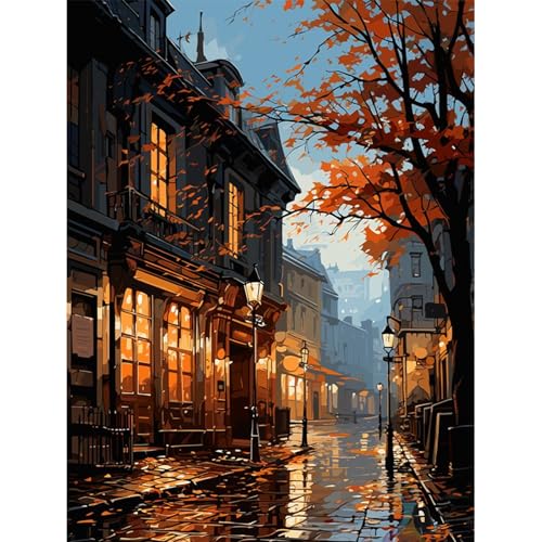 HEIBAGO Malen nach Zahlen für Erwachsene, Stadt Bei Nacht Ölmalerei Malen nach Zahlen Kits für Anfänger, DIY Malen nach Zahlen Leinwand Landschaft Kunstbilder für Geburtstagsgeschenke,30X40cm HEIBAGO Malen nach Zahlen für Erwachsene, Stadt Bei Nacht Ölmalerei Malen nach Zahlen Kits für Anfänger, DIY Malen nach Zahlen Leinwand Landschaft Kunstbilder für Geburtstagsgeschenke,30X40cm von HEIBAGO