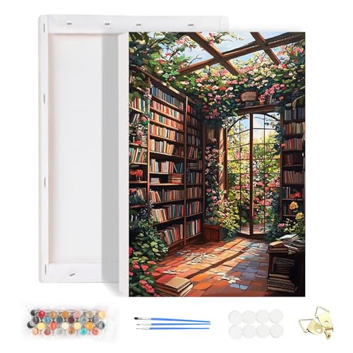 HEIBAGO Malen nach Zahlen für Erwachsene Mit Rahmen, DIY Bücherregal Malen nach Zahlen Kits für Anfänger, Ölmalerei Kunst Handwerk Bilder für Wanddekoration, 20x30cm HEIBAGO Malen nach Zahlen für Erwachsene Mit Rahmen, DIY Bücherregal Malen nach Zahlen Kits für Anfänger, Ölmalerei Kunst Handwerk Bilder für Wanddekoration, 20x30cm von HEIBAGO