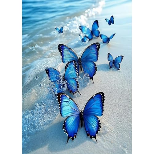 HEIBAGO Meer Diamond Painting Für Anfänger, 5D Schmetterling Full Drill Diamant Painting Erwachsene, DIY Cross Embroidery Diamant Kunst Sets Landschaft Diamond Art Bilder Für Gifts, Wanddekor 30*40cm HEIBAGO Meer Diamond Painting Für Anfänger, 5D Schmetterling Full Drill Diamant Painting Erwachsene, DIY Cross Embroidery Diamant Kunst Sets Landschaft Diamond Art Bilder Für Gifts, Wanddekor 30*40cm von HEIBAGO