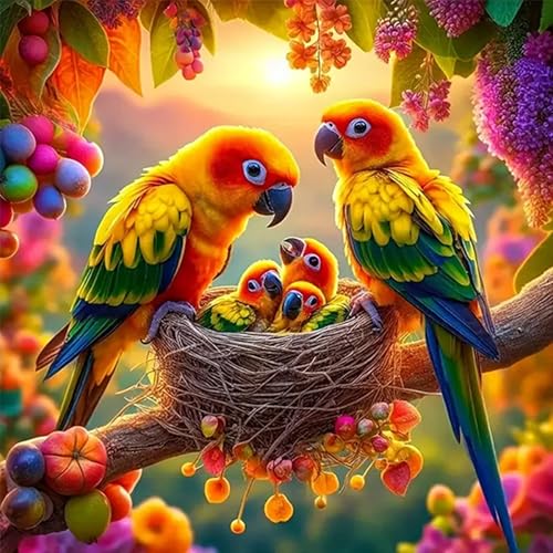 HEIBAGO Papagei Diamond Painting Für Anfänger, 5D Tier Full Drill Diamant Painting Erwachsene, DIY Cross Embroidery Diamant Kunst Sets Vogel Diamond Art Bilder Für Wanddekor 30 * 30cm HEIBAGO Papagei Diamond Painting Für Anfänger, 5D Tier Full Drill Diamant Painting Erwachsene, DIY Cross Embroidery Diamant Kunst Sets Vogel Diamond Art Bilder Für Wanddekor 30 * 30cm von HEIBAGO