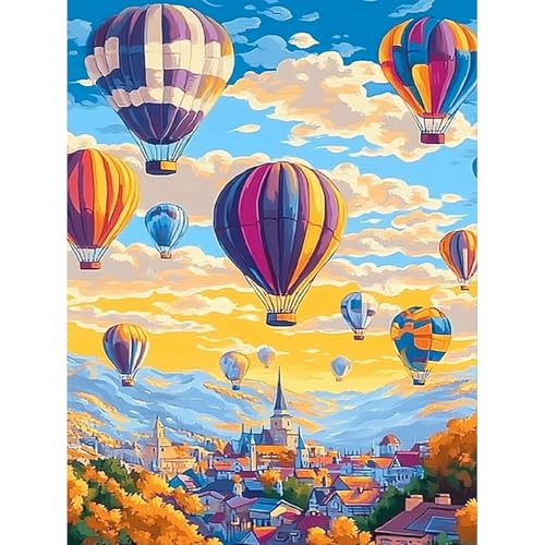 HEIBAGO Schloss Malen nach Zahlen für Erwachsene, DIY Heißluftballon Malen nach Zahlen Bausätze, Malen nach Zahlen Bausätze,Ölfarbe nach Zahlen Landschaft Kunsthandwerk Bilder für Wanddekor,30X40cm HEIBAGO Schloss Malen nach Zahlen für Erwachsene, DIY Heißluftballon Malen nach Zahlen Bausätze, Malen nach Zahlen Bausätze,Ölfarbe nach Zahlen Landschaft Kunsthandwerk Bilder für Wanddekor,30X40cm von HEIBAGO