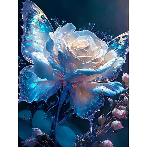 HEIBAGO Schmetterling Diamond Painting Für Anfänger, 5D Blumen Full Drill Diamant Painting Erwachsene, DIY Cross Embroidery Diamant Kunst Sets Tiere Diamond Art Bilder Für Wanddekor 30 * 40cm HEIBAGO Schmetterling Diamond Painting Für Anfänger, 5D Blumen Full Drill Diamant Painting Erwachsene, DIY Cross Embroidery Diamant Kunst Sets Tiere Diamond Art Bilder Für Wanddekor 30 * 40cm von HEIBAGO