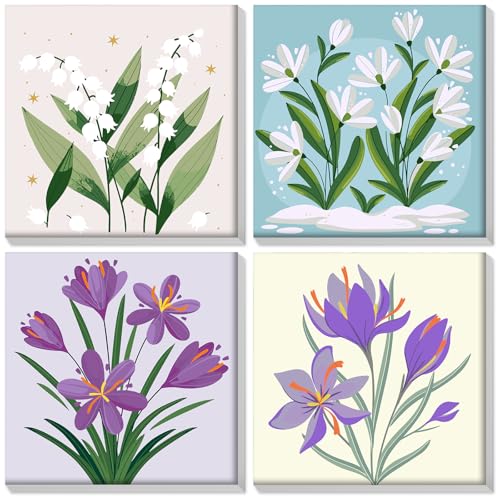 HEIBAGO Set of 4 Malen nach Zahlen für Erwachsene Mit Rahmen, DIY Blume Malen nach Zahlen Kits für Anfänger, Landschaft Ölmalerei Kunst Handwerk Bilder für Wanddekoration, 8×8 inch HEIBAGO Set of 4 Malen nach Zahlen für Erwachsene Mit Rahmen, DIY Blume Malen nach Zahlen Kits für Anfänger, Landschaft Ölmalerei Kunst Handwerk Bilder für Wanddekoration, 8×8 inch von HEIBAGO