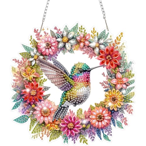 HEIBAGO Tier Hängend Diamond Painting Für Erwachsene, 5D DIY Vogel Besonders Geformt Diamond Painting Anhänger Ornament, Girlande Kristall Strasssteine Diamant Painting Fensterbilder für Wanddekor HEIBAGO Tier Hängend Diamond Painting Für Erwachsene, 5D DIY Vogel Besonders Geformt Diamond Painting Anhänger Ornament, Girlande Kristall Strasssteine Diamant Painting Fensterbilder für Wanddekor von HEIBAGO