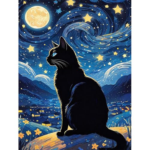 HEIBAGO Tiere Malen nach Zahlen für Erwachsene, DIY Sternenhimmel Malen nach Zahlen Bausätze, Malen nach Zahlen Bausätze,Ölfarbe nach Zahlen Katze Kunsthandwerk Bilder für Wanddekor,30X40cm HEIBAGO Tiere Malen nach Zahlen für Erwachsene, DIY Sternenhimmel Malen nach Zahlen Bausätze, Malen nach Zahlen Bausätze,Ölfarbe nach Zahlen Katze Kunsthandwerk Bilder für Wanddekor,30X40cm von HEIBAGO