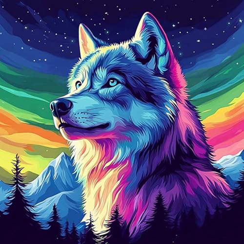 HEIBAGO Wolf Diamond Painting Für Anfänger, 5D Tiere Full Drill Diamant Painting Erwachsene, DIY Cross Embroidery Diamant Kunst Sets Berge Diamond Art Bilder Für Wanddekor 30 * 30cm HEIBAGO Wolf Diamond Painting Für Anfänger, 5D Tiere Full Drill Diamant Painting Erwachsene, DIY Cross Embroidery Diamant Kunst Sets Berge Diamond Art Bilder Für Wanddekor 30 * 30cm von HEIBAGO