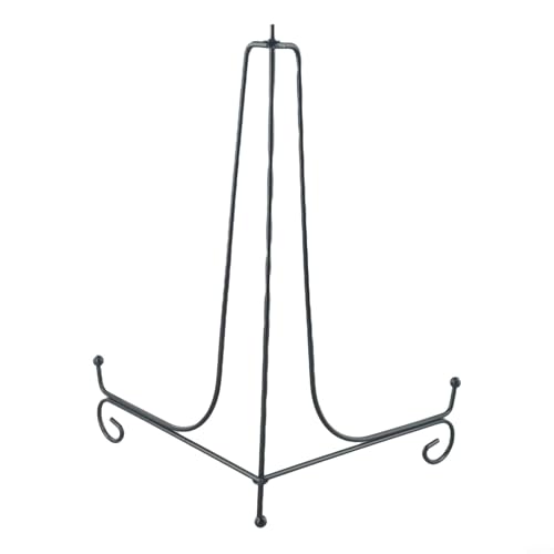 HEIBTENY Eisen-Tellerhalter, Mehrzweck-Staffelei für Kunstausstellung, Kartenhalter und Schüsselstütze (30,5 cm) von HEIBTENY