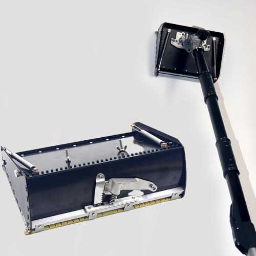 Flache Trockenbaubox, professionelles 8''/10''/12'' Trockenbau-Finishing-Werkzeugset mit 106-165 cm Boxgriffverlängerung, flache dekorative Trockenbaubox, Trockenbau-Verputzmaschine 12in/32cm von HEIHEIZI