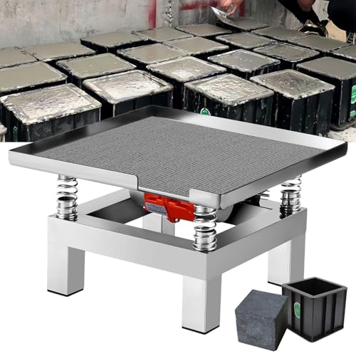 HEIHEIZI Beton Vibrationstisch, Vibrationsprüfstand Testblock Vibrationsplattform Edelstahl Kleiner Beton Rütteltisch 3000-3600 U/Min, zum Formen und Verdichten, 350 * 350mm,220V HEIHEIZI Beton Vibrationstisch, Vibrationsprüfstand Testblock Vibrationsplattform Edelstahl Kleiner Beton Rütteltisch 3000-3600 U/Min, zum Formen und Verdichten, 350 * 350mm,220V von HEIHEIZI
