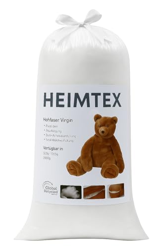HEIMTEX -Füllwatte 500g –100% ployester Oeko-TEX® zertifizierte Polyesterwatte für Kissen, Kuscheltiere & Bastelprojekte. Flauschig, formstabil, waschbar – ideal für DIY & Handarbeit. von HEIMTEX