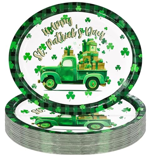 HEIPINIUYE 50 Stück St. Patrick's Day Party Oval Pappteller Große grüne Kleeblätter Partyzubehör St. Patrick's Day Party Dekor Dinnerparty Geschirr Teller HEIPINIUYE 50 Stück St. Patrick's Day Party Oval Pappteller Große grüne Kleeblätter Partyzubehör St. Patrick's Day Party Dekor Dinnerparty Geschirr Teller von HEIPINIUYE