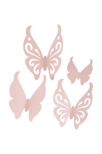 HEITMANN DECO Papier-Schmetterlinge - Rosa - in verschiedenen Größen - zum dekorieren - zum basteln - Frühlings-Dekoration von HEITMANN DECO