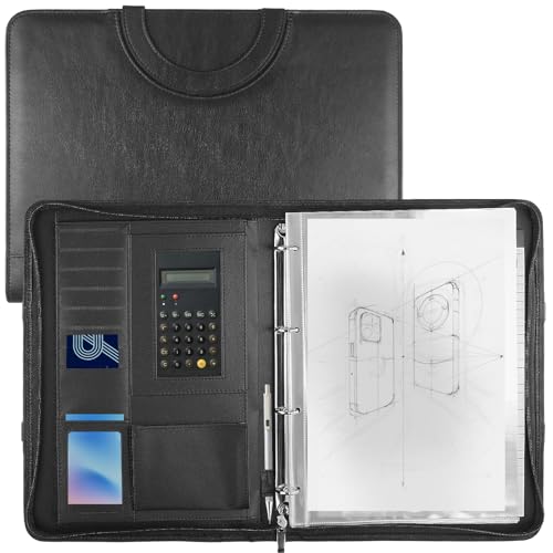 HEIYUET 2 Stück Schreibmappe Ringbuch A4 Klemmbrettmappe, Businessmappe A4 Leder Konferenzmappe mit Klemmbrett, Aktenmappe mit Reißverschluss Klemmbrett Notizblock für Business Meeting HEIYUET 2 Stück Schreibmappe Ringbuch A4 Klemmbrettmappe, Businessmappe A4 Leder Konferenzmappe mit Klemmbrett, Aktenmappe mit Reißverschluss Klemmbrett Notizblock für Business Meeting von HEIYUET