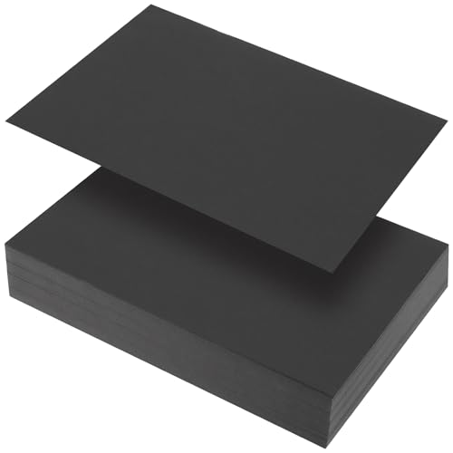 HEIYUET 300 Blatt A4 Tonpapier Schwarz 120g/m², A4 Schwarzes Papier Set, Kartonpapier Tonpapier Bastelbogen Papier, A4 Bastelkarton Blätter zum Basteln, Fotokarton, Scrapbook Material, DIY Bogen von HEIYUET