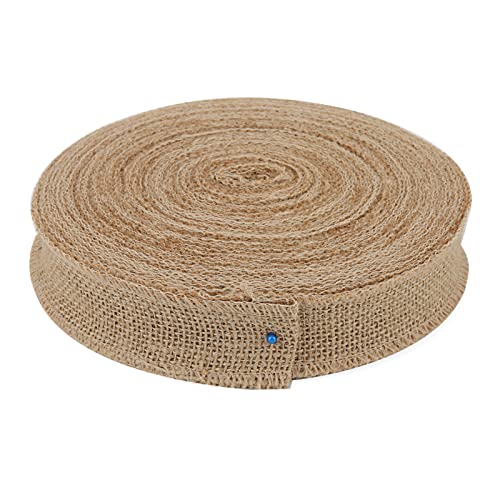 HEIYUET 4 cm x 30 m Jute Sackleinen Band, Juteband Rolle, natürliches Jute Stoffband, Leinenband für Basteln, Weihnachten, Hochzeit Deko, Geschenkverpackung HEIYUET 4 cm x 30 m Jute Sackleinen Band, Juteband Rolle, natürliches Jute Stoffband, Leinenband für Basteln, Weihnachten, Hochzeit Deko, Geschenkverpackung von HEIYUET