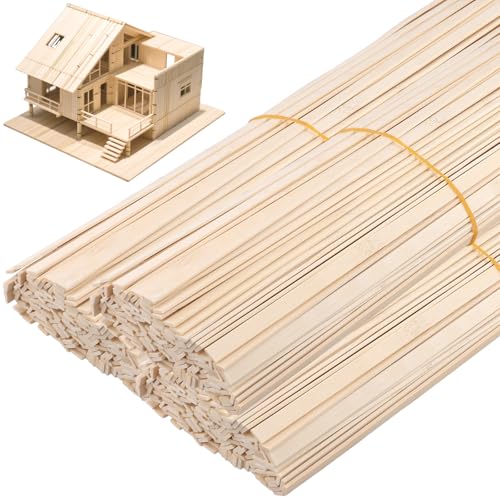 HEIYUET 600 Stück Bambus Holzstäbe zum Basteln 40 cm Lang, Bambus Holzleisten zum Basteln, Holzstäbchen Breit Bastelstäbchen für Model DIY Handwerk, 9mm Breite x 2mm Dicke HEIYUET 600 Stück Bambus Holzstäbe zum Basteln 40 cm Lang, Bambus Holzleisten zum Basteln, Holzstäbchen Breit Bastelstäbchen für Model DIY Handwerk, 9mm Breite x 2mm Dicke von HEIYUET