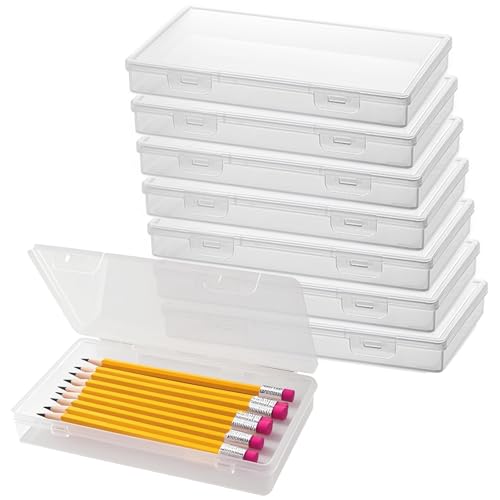 HEIYUET 8 Stück Kunststoff Stifte Box, 19,5x11,5x3cm Bürobedarf Aufbewahrungsbox Multifunktionale Stiftebox mit Deckel und Schnappverschluss, Stapelbare Stifteboxen Organizer für Büro HEIYUET 8 Stück Kunststoff Stifte Box, 19,5x11,5x3cm Bürobedarf Aufbewahrungsbox Multifunktionale Stiftebox mit Deckel und Schnappverschluss, Stapelbare Stifteboxen Organizer für Büro von HEIYUET