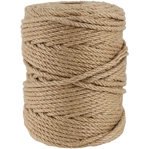 HEIYUET 150m Lang Juteschnur 5mm, Geflochtene Juteschnur Natürliches Jutekordel Hanfseil, Juteseil Braun Schnur zum Basteln, Garten, DIY Basteln, Pflanzenbindung, Dekoration & Verpackung von HEIYUET