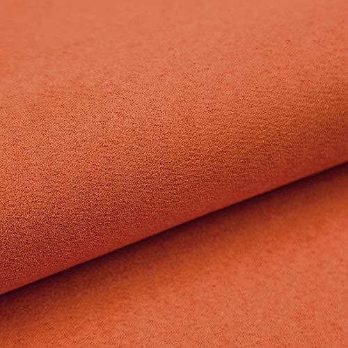 HEKO PANELS Alcala Antara Polsterstoff Möbelstoff Meterware - z.B. Stoff für Stühle oder Eckbank Bezug- Hellorange von HEKO PANELS