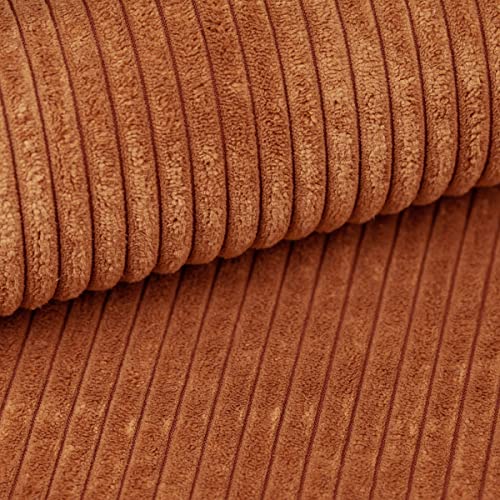 Heko Panels Murano Polsterstoff Cord-Optik Meterware Stoff zum Nähen Möbelstoff Abriebfestigkeit 35000 Zyklen 100 x 142 cm Ginger von HEKO PANELS