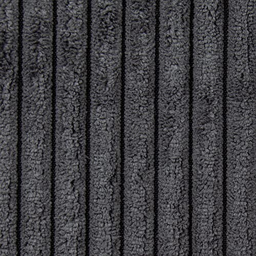 Heko Panels Murano Polsterstoff Cord-Optik Meterware Stoff zum Nähen Möbelstoff Abriebfestigkeit 35000 Zyklen Musterstück 5 x 5 cm Grau von HEKO PANELS