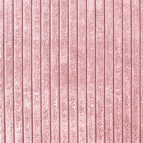 Heko Panels Murano Polsterstoff Cord-Optik Meterware Stoff zum Nähen Möbelstoff Abriebfestigkeit 35000 Zyklen 100 x 142 cm Puderrosa von HEKO PANELS