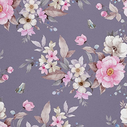 HEKO PANELS Oxford Stoff Blumig mit Schmetterlingen Wasserdicht Polyester/100% Canvas als Meterware 155 x 100 cm Dr061 von HEKO PANELS